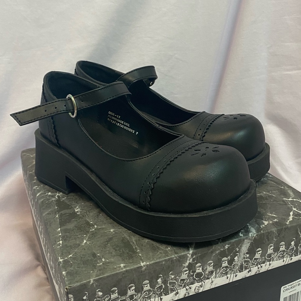 brand new demonia crux-07 mary jane shoes